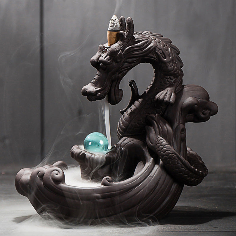 Quemador de incienso con protección de dragón tibetano, Buddha Stones , decoración - 1 - image 0