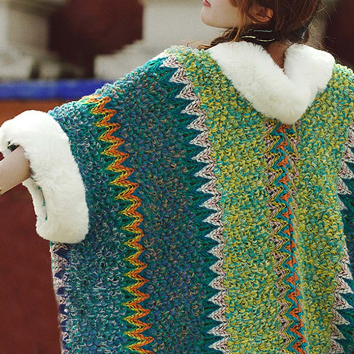 Mantón de rayas multicolor tibetano con Buddha Stones , bufanda de viaje acogedora para invierno
