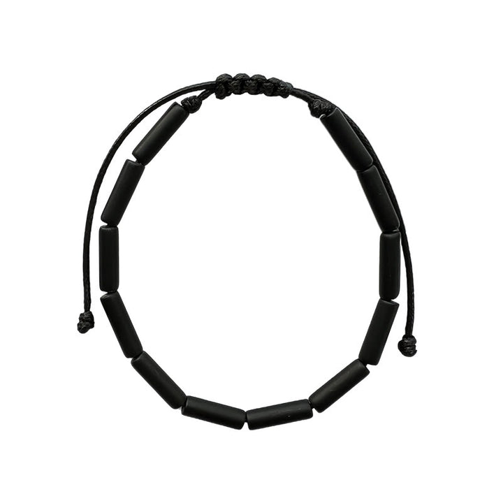 Pulsera de protección de soporte de cuentas de ónix negro con Buddha Stones
