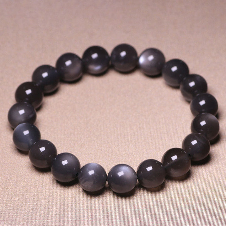 Pulsera de cuentas de amor positivo de piedra lunar natural
