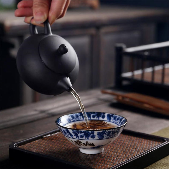 Taza de té de Buddha Stones, flores, carácter Fu, montañas, loto, flores de cerezo, taza de té de Kung Fu