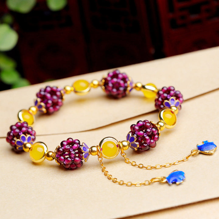 Pulsera Calm Granate Tibetano Buddha Stones