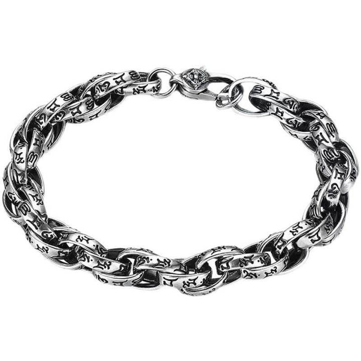 Pulsera de creatividad con amuleto tallado Om Mani Padme Hum tibetano con Buddha Stones