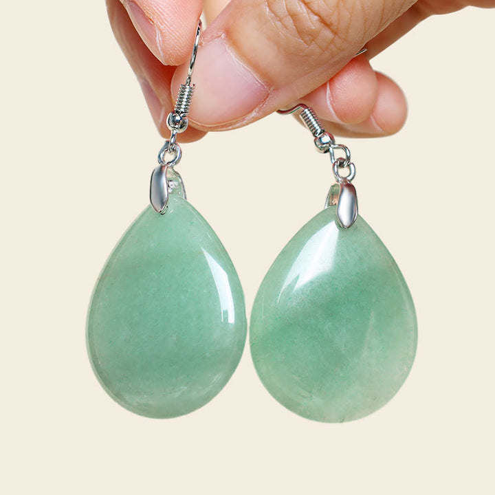 Pendientes colgantes curativos de aventurina natural con Buddha Stones
