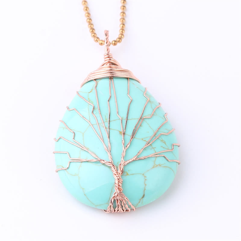 Collar con colgante de energía curativa, árbol de la vida, cristal de cuarzo Natural, Buddha Stones - image 19