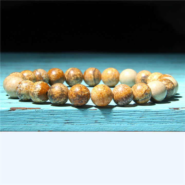 Pulsera con cuentas de equilibrio de cristal de piedra de ágata natural
