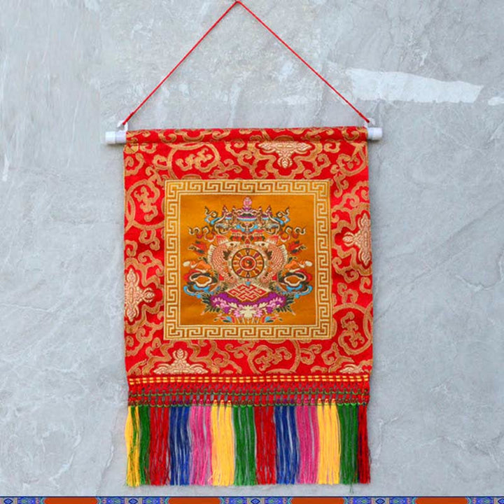 Arte de pared de poder espiritual de símbolos auspiciosos de Vajra