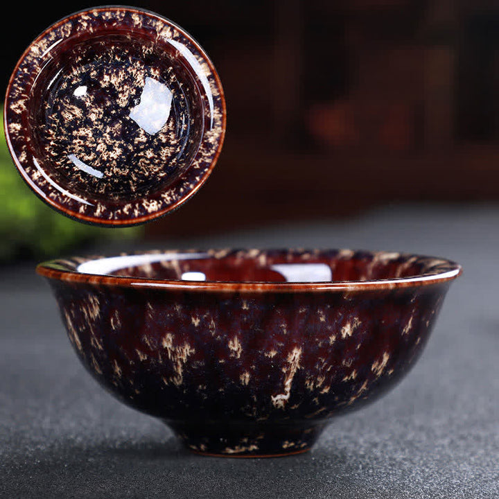 Tazas de té de cerámica coloridas con Buddha Stones para el hogar y la oficina