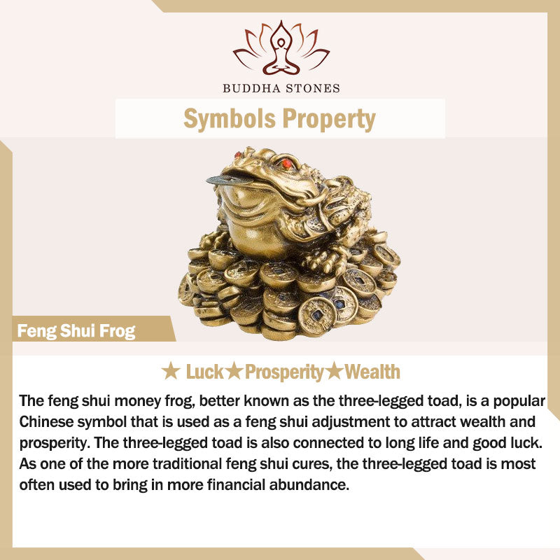 Buddha Stones Feng Shui, estatua de rana de dinero, decoración de riqueza y suerte