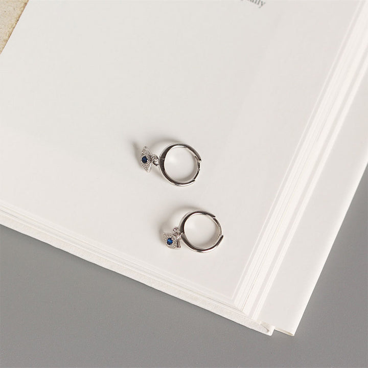 Pendientes de plata de ley 925 con Buddha Stones , protección contra el mal de ojo