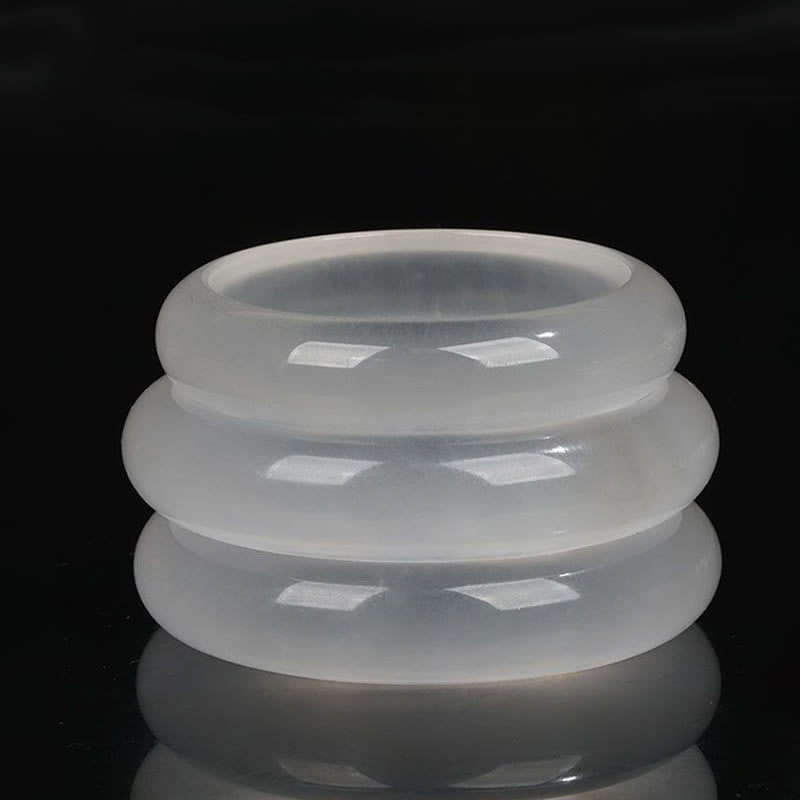 Pulsera de la suerte de la riqueza del jade de seda dorada translúcida natural de las Buddha Stones - image 9