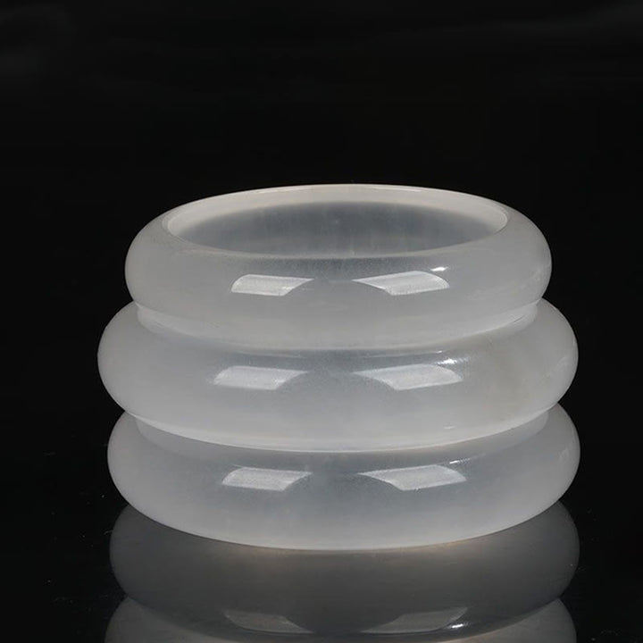 Pulsera de la suerte de la riqueza del jade de seda dorada translúcida natural de las Buddha Stones - image 9