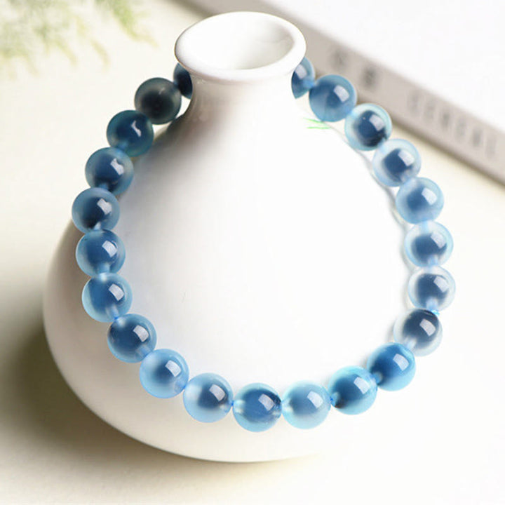 Pulsera de cuentas de fuerza de armonía de ágata de caramelo colorida natural de Buddha Stones