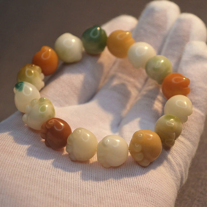 Pulsera de armonía tranquila con diseño de pata de gato y semillas de Bodhi multicapa con Buddha Stones - image 13