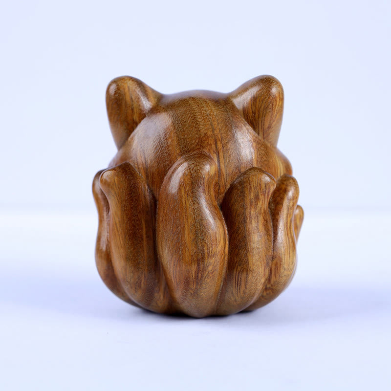 Miniatura de zorro de nueve colas, Buddha Stones, marfil, fruta, sándalo, sándalo verde, decoración bendita - image 20
