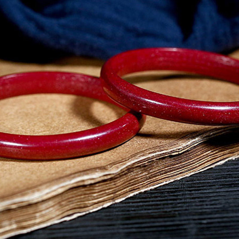 Pulsera de bendición con grabado de Sutra de corazón de cinabrio con Buddha Stones