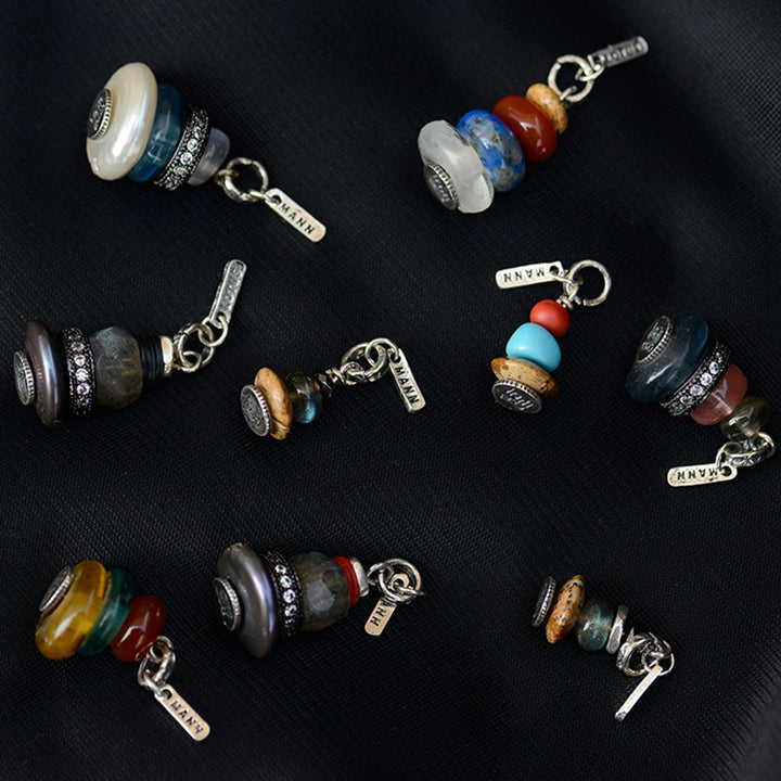 Collar con Buddha Stones Zen Cairn Labradorita con varios cristales - image 6