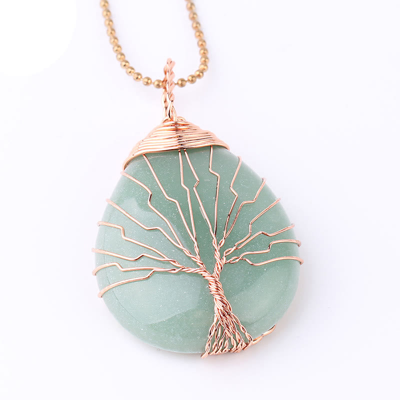 Collar con colgante de energía curativa, árbol de la vida, cristal de cuarzo Natural, Buddha Stones - image 7