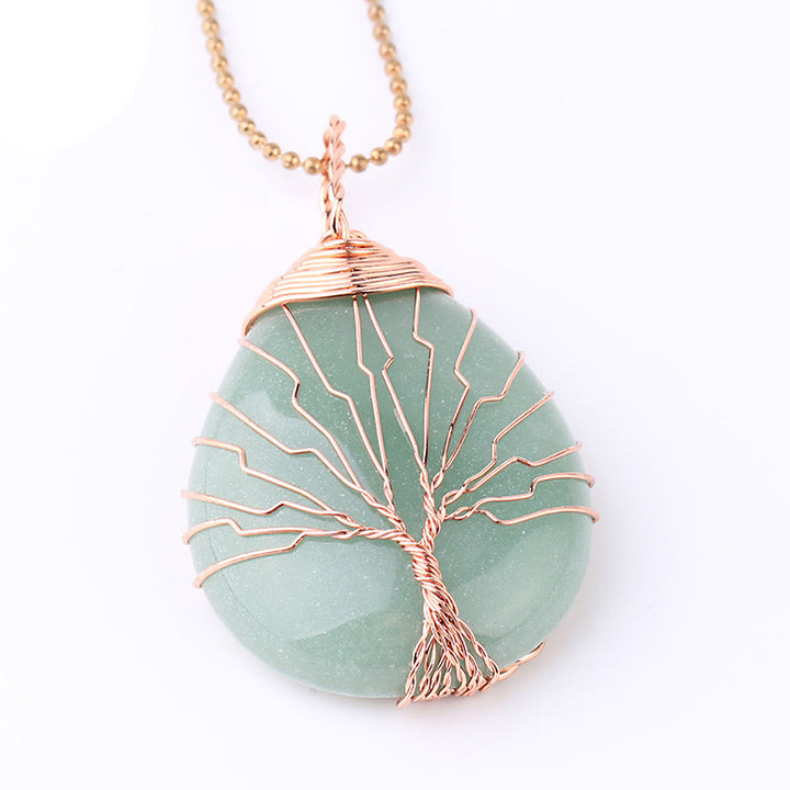 Collar con colgante de energía curativa, árbol de la vida, cristal de cuarzo Natural, Buddha Stones - image 7