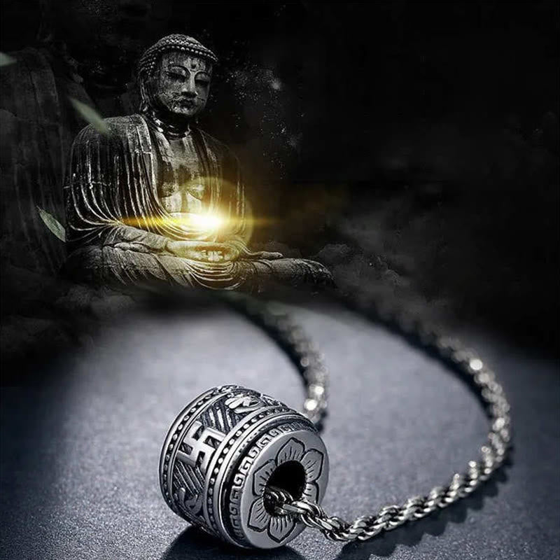 Buddha Stones Colgante de collar de protección Tíbet Om Mani Padme Hum - image 1