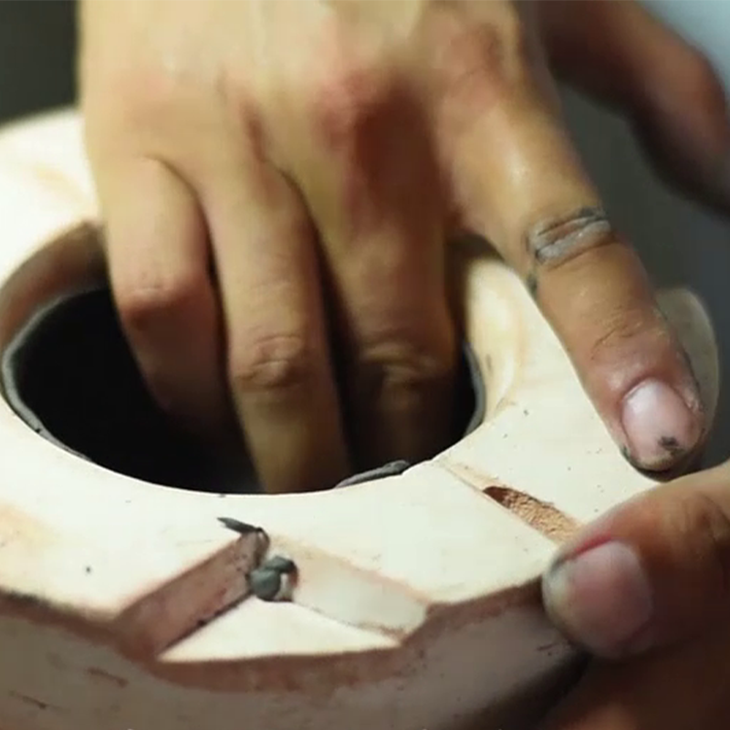 Tetera de kungfú de arcilla púrpura con textura de árbol Vintage hecha a mano con Buddha Stones 220ml