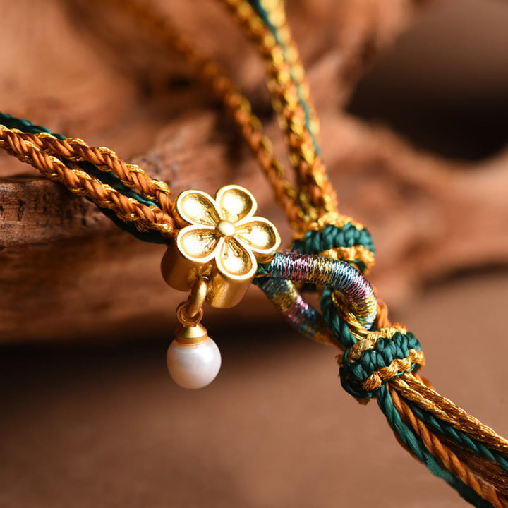 Pulsera curativa multicapa trenzada con cuentas de vidrio Liuli de cuerda hecha a mano tibetana con Buddha Stones