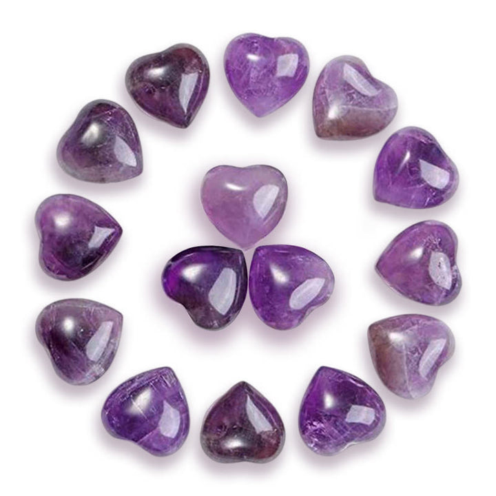 Decoración de amor con piedra de ojo de tigre, amatista natural - Amatista*15 piezas - image 0