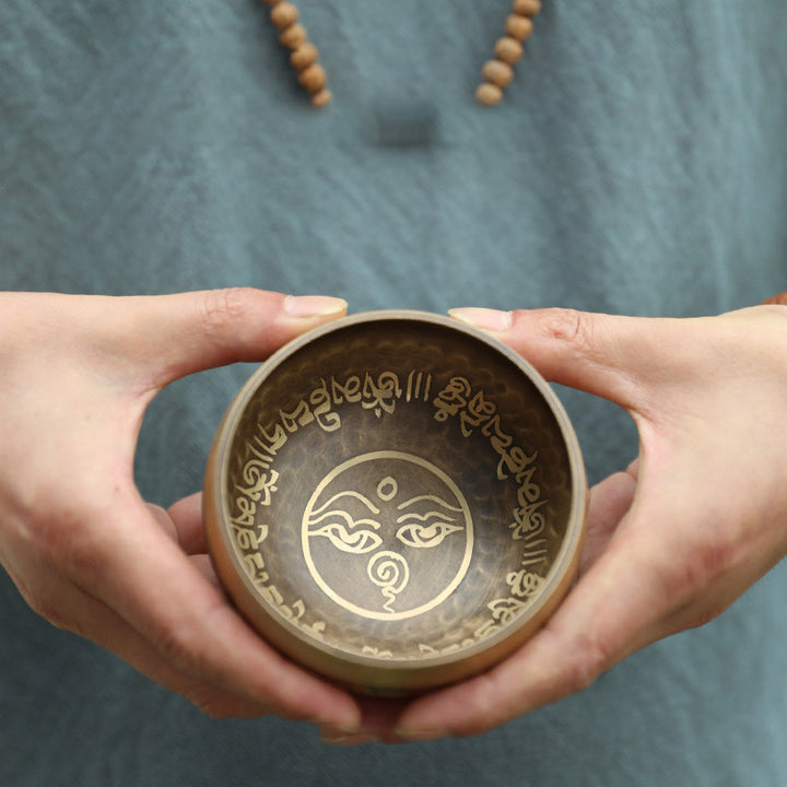 Cuenco de sonido tibetano hecho a mano para yoga y meditación, juego de cuencos tibetanos