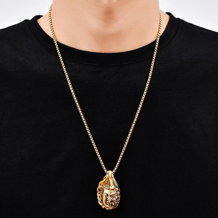 Collar Poderoso Buddha Stones Mitad Buda Mitad Diablo