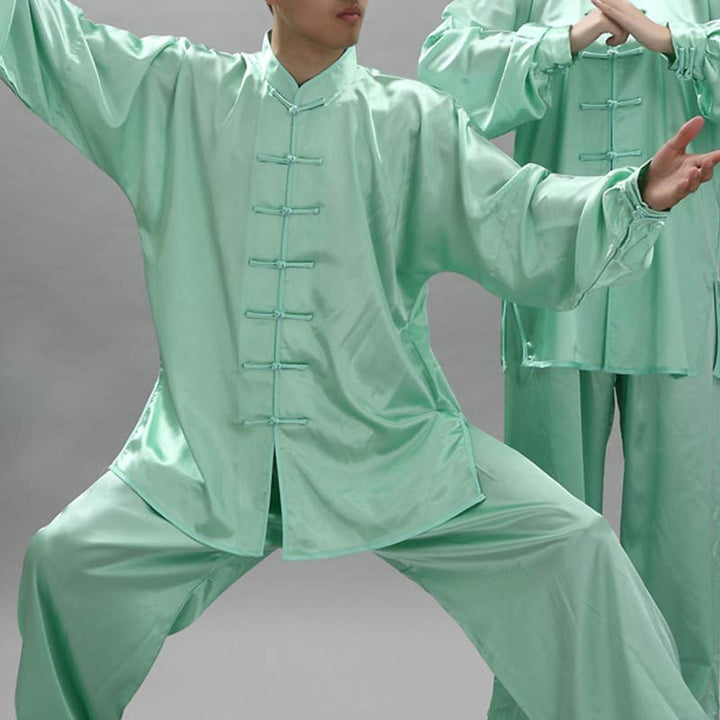 Buddha Stones patrón Simple meditación oración espiritual Zen Tai Chi Qigong práctica conjunto de ropa Unisex - Verde - 2XL- APTO PARA US./ UK/AU/ EU- XL - image 16