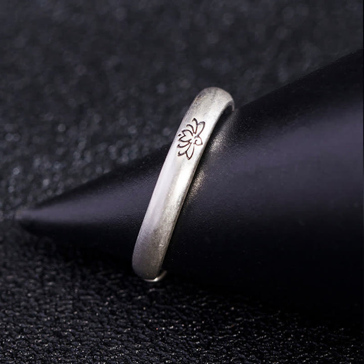 Anillo de iluminación de flor de loto de plata de ley 925 - image 4
