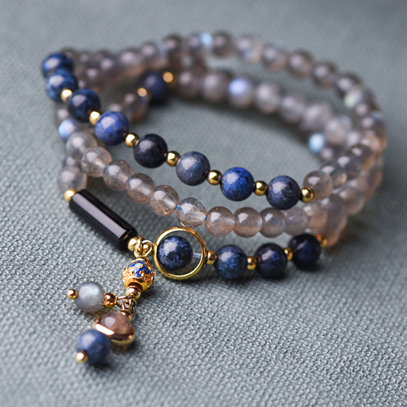 Pulsera Positiva Curativa Calma Lazurita Piedra Lunar