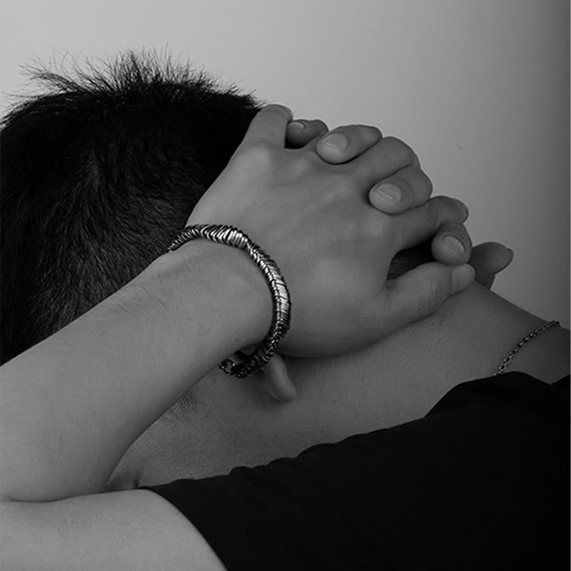 Pulsera de cadena curativa de riqueza con diseño trenzado vintage de plata de ley 925 con Buddha Stones - image 12