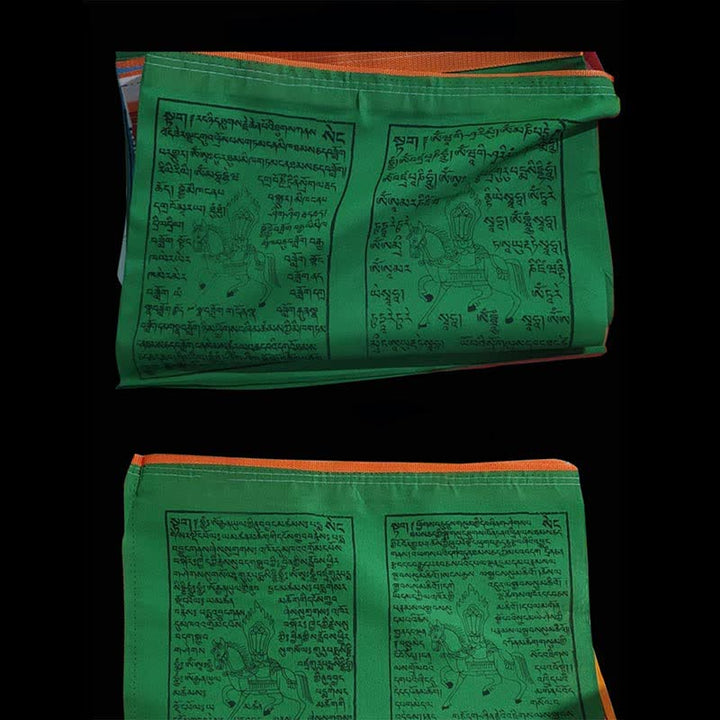 Bandera tibetana de oración al aire libre, 5 colores, escrituras de caballo de viento, auspiciosa