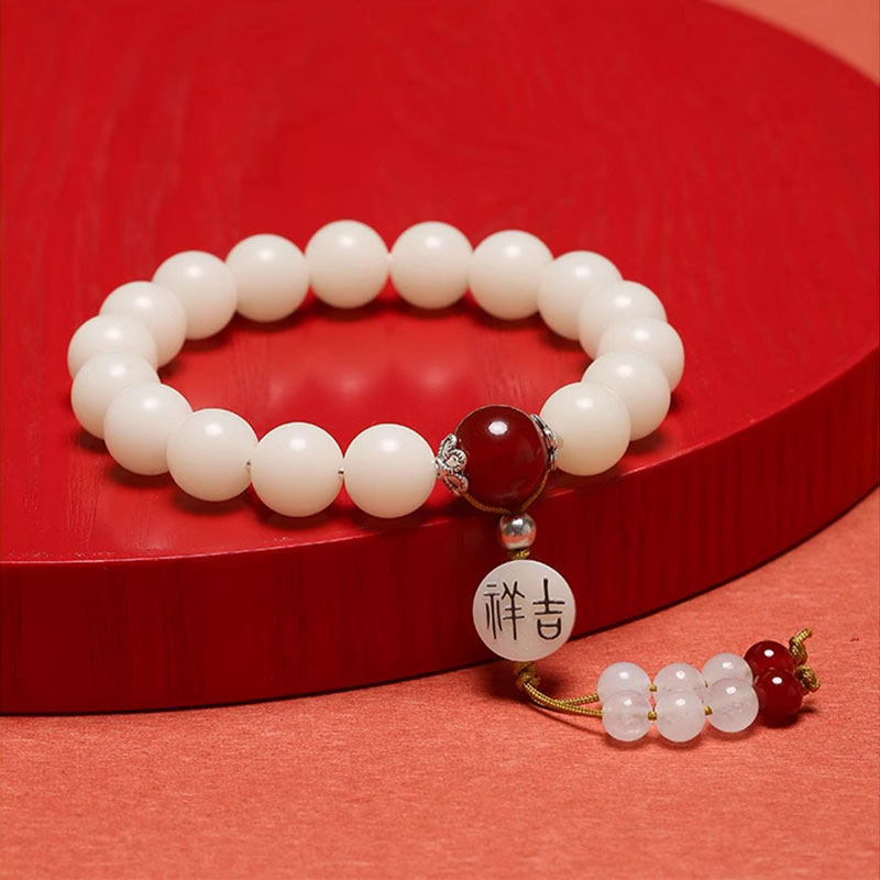 Buddha Stones, semilla de Bodhi, ágata roja, obsidiana negra, cristal rosa, Cuarzo rutilado, pulsera Mala de muñeca de la paz
