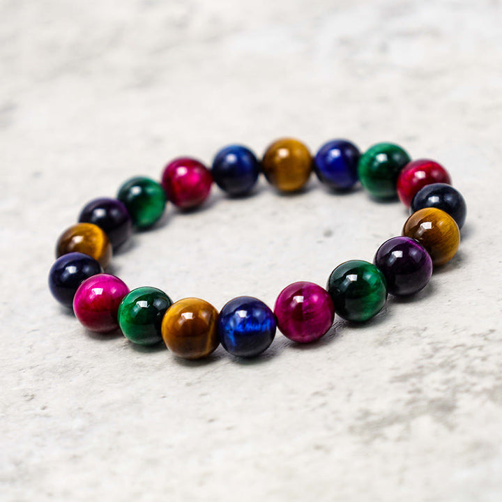 Pulsera Resolve Courage con Ojo de Tigre y Buddha Stones