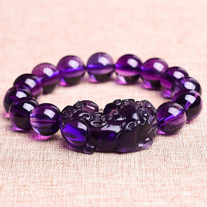 Pulsera de riqueza de fortuna con amatista Feng Shui de Buddha Stones - image 0