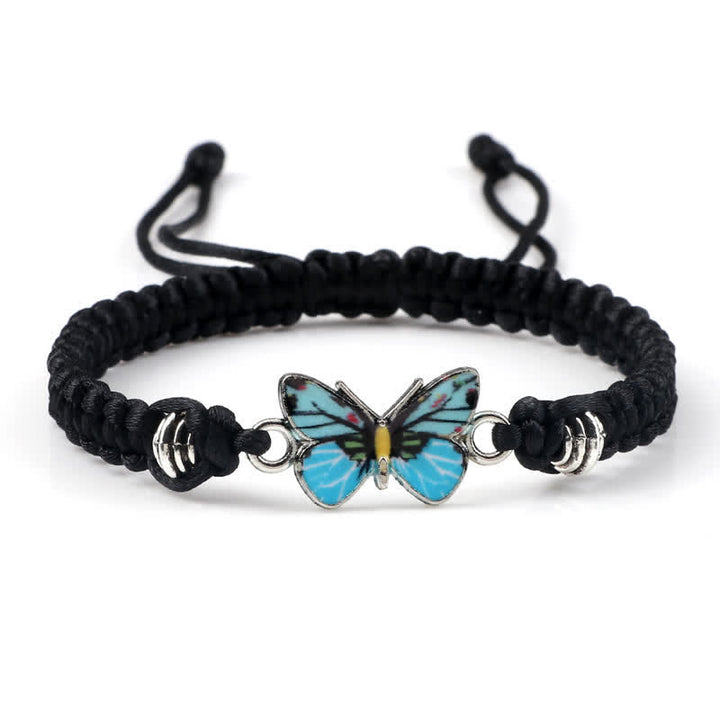 Pulsera con dije de hilo de amor y libertad de mariposa con Buddha Stones