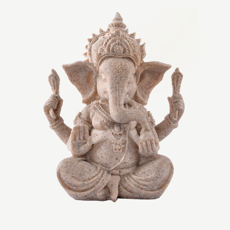 Estatua de elefante Ganesh Ganpati de Buddha Stones , bendición de riqueza, decoración del hogar - image 6