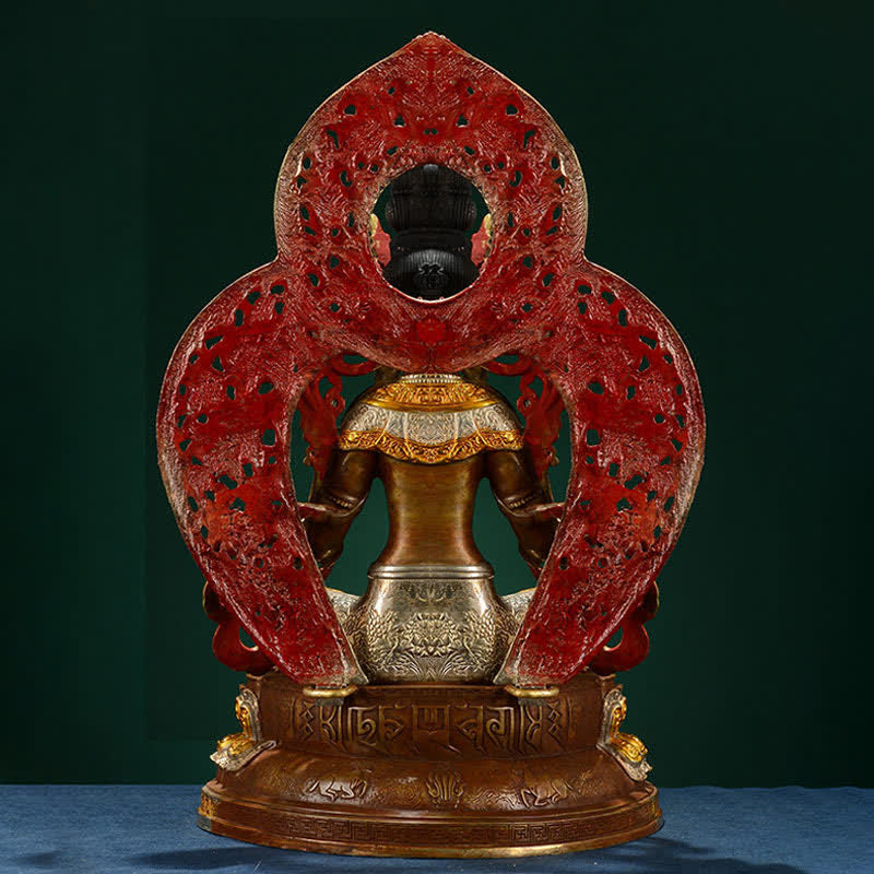 Decoración de estatua de cobre Bodhisattva Green Tara Hope - image 6