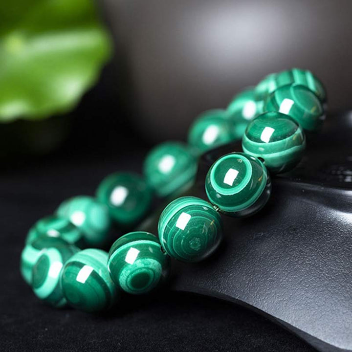 Pulsera Calma Protección Malaquita Natural Buddha Stones