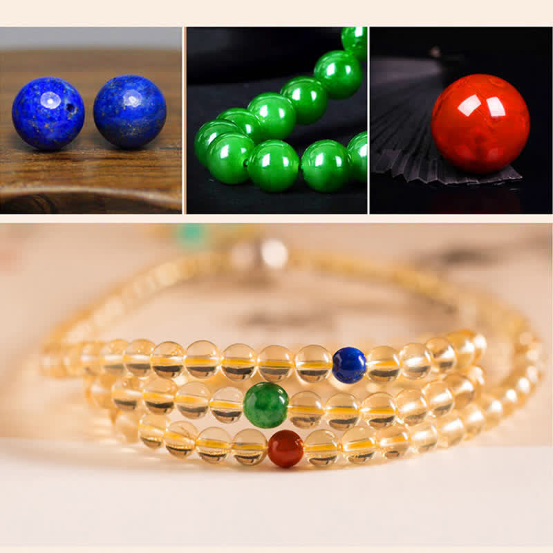 Plata de Ley 925, 108 cuentas de Mala, citrino Natural, ágata roja, ámbar, pulsera con dijes de placer