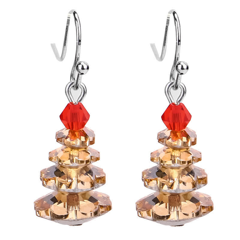 Pendientes colgantes curativos de paz con amatista y árbol de Navidad con varios cristales