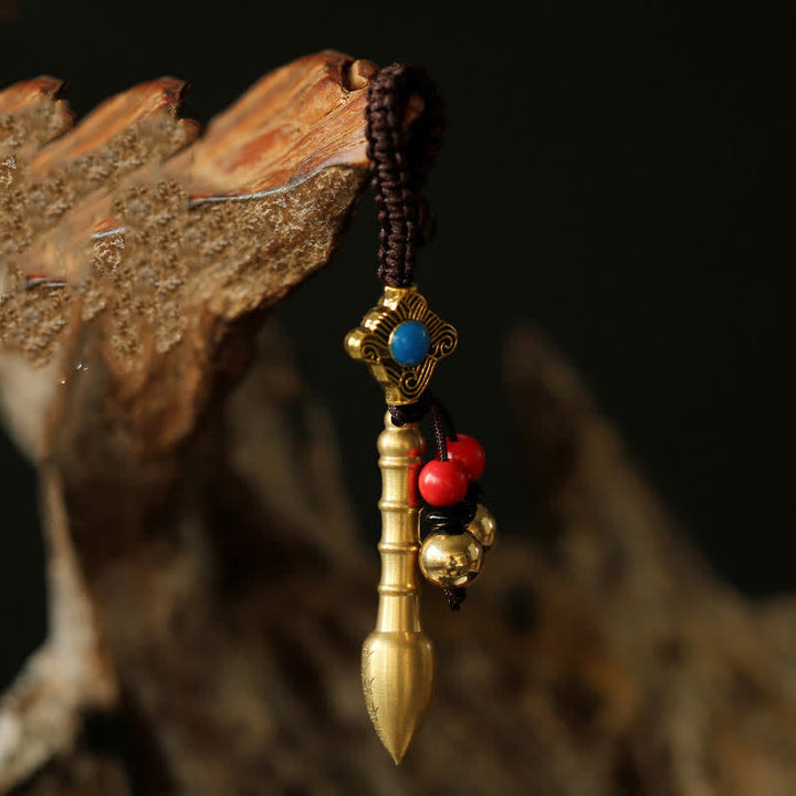 Llavero con rueda de oración Feng Shui Yin Yang Bagua Wenchang Pen Pagoda