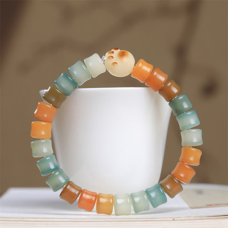 Pulsera colorida de la sabiduría de la pata del gato de la semilla de Bodhi de las Buddha Stones - Semilla de Bodhi (Auspiciosidad ♥Suerte) - image 1