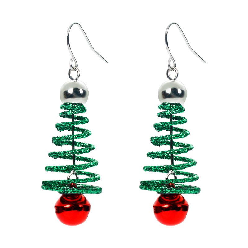 Pendientes colgantes con forma de árbol de Navidad