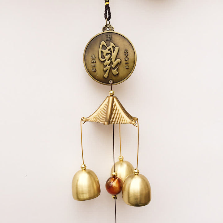 Buddha Stones, letra de bendición, elefante, Bagua, moneda auspiciosa, campanilla colgante de pared, decoración hecha a mano para el hogar