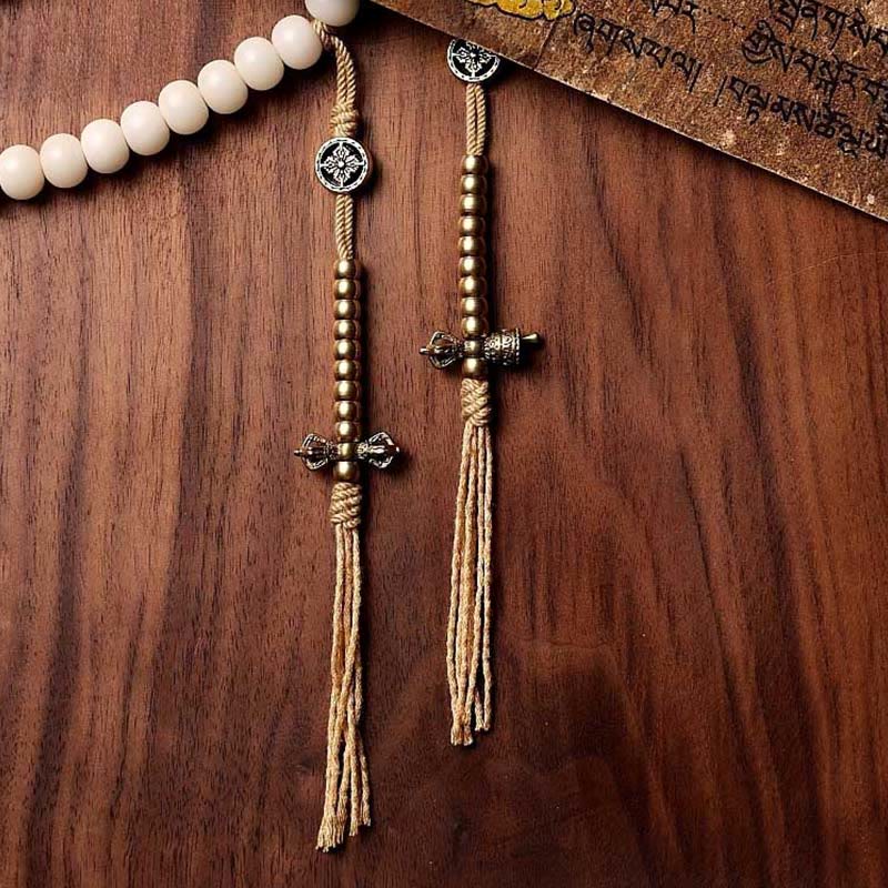 Buddha Stones Tíbet 108 cuentas Mala semilla Bodhi Bagua Vajra Dzi cuentas ágata gris pulsera de riqueza