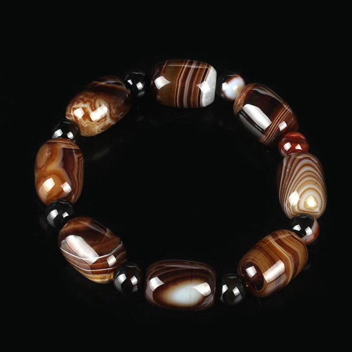 Pulsera Coraje Felicidad Sardonyx Natural Buddha Stones