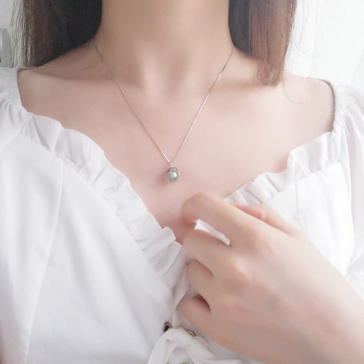 Collar con colgante giratorio con diseño de planeta del amor, piedra lunar de plata de ley 925 con Buddha Stones - image 2